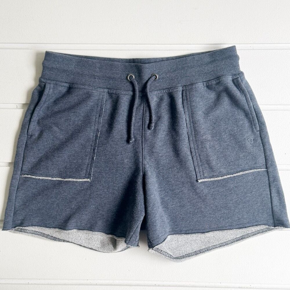 LIV Raw Hem Wide Waistband Drawstring Sweat Shorts Size Large